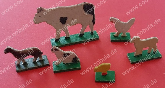 DDR Bauernhoftiere aus Holz Vintage Paket 1