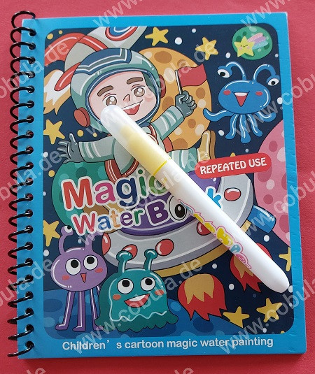 Magisches Kinder-Wasserfarben-Malbuch Motiv Weltraum (ab 3 Jahre)
