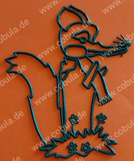 DDR Wandbild Frau Fuchs ca. 19cm Vintage