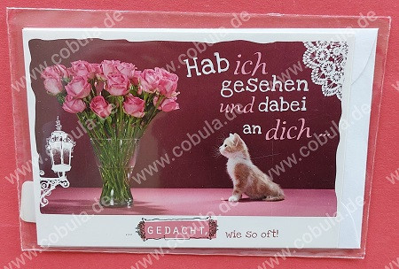 Glückwunschkarte Hab ich gesehen und dabei an dich gedacht
