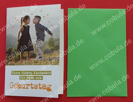 Glückwunschkarte Einen dicken Knutscher für Dich zum Geburtstag