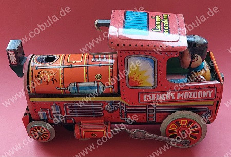 DDR Blechspielzeug Eisenbahn Lokomotive Csengös Mozdony Vintage