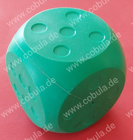 DDR Plastik Spielwürfel ca.10cm Farbe Grün
