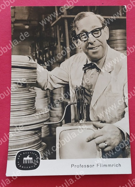 DDR Postkarte Deutscher Fernsehfunk Professor Flimmrich