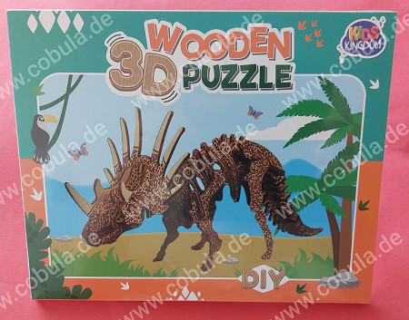 Kids Kingdom 3D-Holzpuzzle Motiv Dinosaurier (ab 3 Jahre)