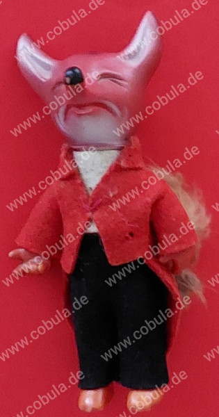 DDR Gummifigur Herr Fuchs ca. 16cm Vintage