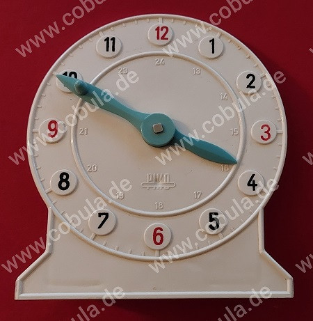 DDR Piko Plaste Lernuhr Vintage