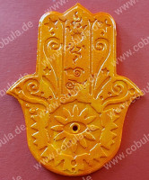 Handmade Festliche Hamsa Hand ca. 12 cm Farbe Orange Handmade Festliche Hamsa Hand ca. 12 cm Farbe Orange