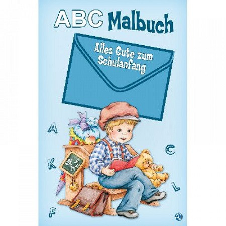 Trötsch ABC-Malbuch mit Geldtasche Zum Schulanfang blau für Jungen