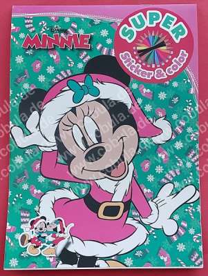XL Malbuch A4, 32 Seiten – Mickey & Minnie Maus, Mit Vielen Stickern, Dickes Papier Für Stifte & Wasserfarben