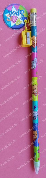 Trendhaus ABC SPASS JUMBO-BLEISTIFT MIT SPITZER & RADIERER Farbe Gelb