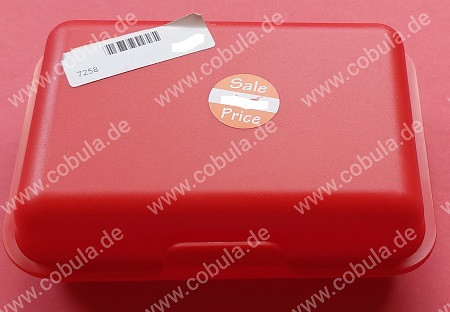 Plastik Brotdose Farbe rot ca.15cm