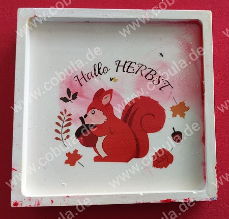 Handmade bei Familie Brummelbär Untersetzer Hallo Herbst