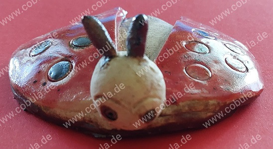 Tonfigur Marienkäfer ca. 12cm