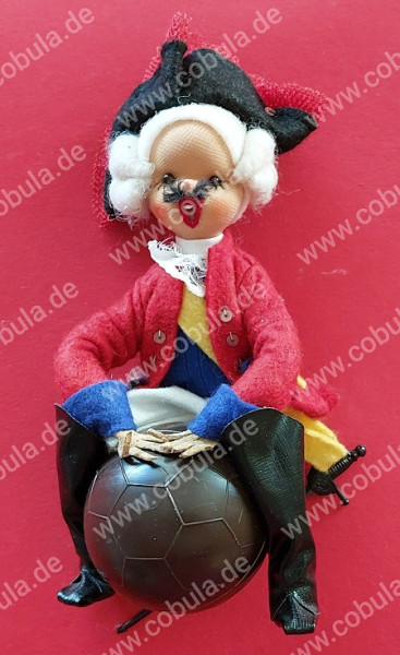DDR Werbefigur Münchhausen auf der Kanonenkugel ca.18cm Vintage