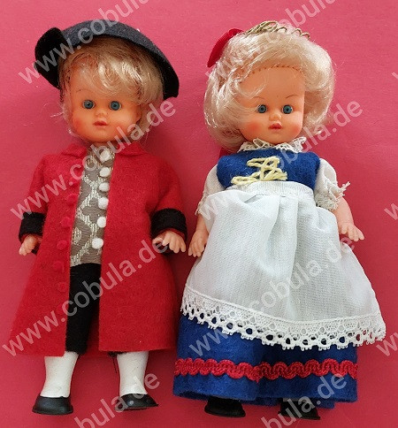 DDR Souvenir Halloren Trachtenpuppen aus Halle/Saale ca.18cm Vntage