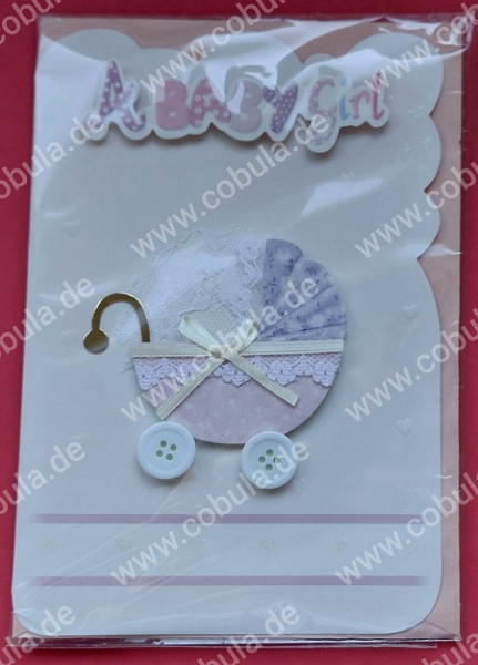 Baby Glückwunschkarte Mädchen