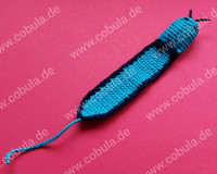 Handarbeit Lesezeichen gehäkelt Farbe Blau /Schwarz Handarbeit Lesezeichen gehäkelt Farbe Blau /Schwarz