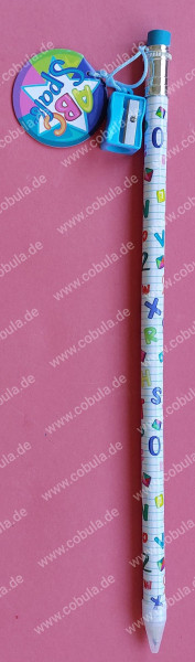 Trendhaus ABC SPASS JUMBO-BLEISTIFT MIT SPITZER & RADIERER Farbe Blau