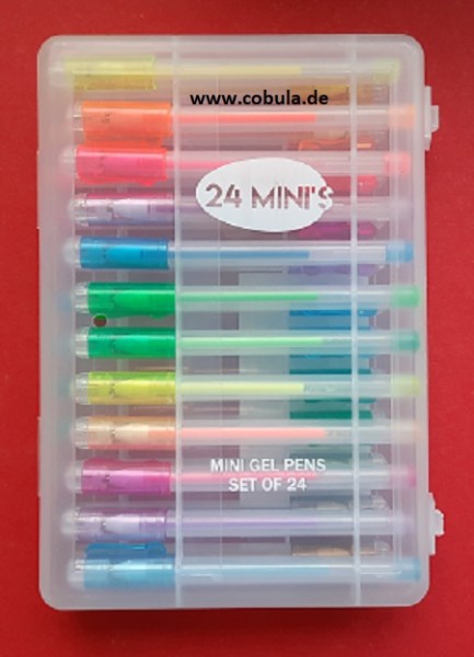 Mini-Gelschreiber 24 Stück in Box