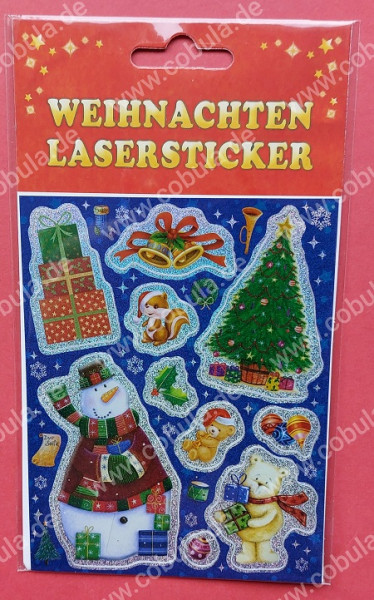 Weihnachten Lasersticker