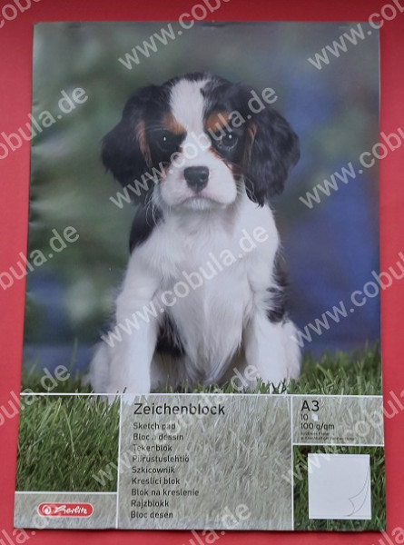 Zeichenblock A3 Motiv Hund