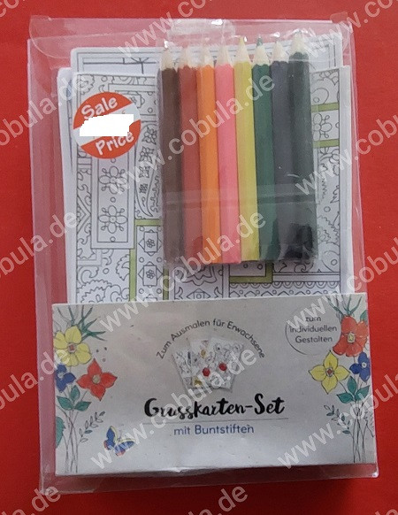 Grusskarten – Set mit Buntstiften