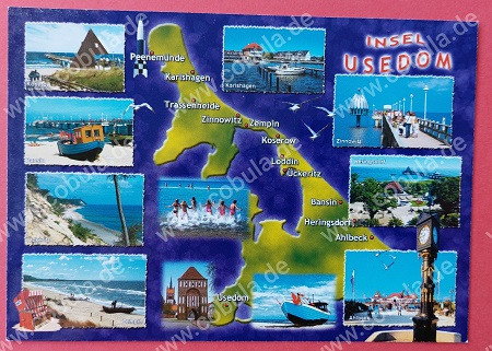 Postkarte Insel Usedom