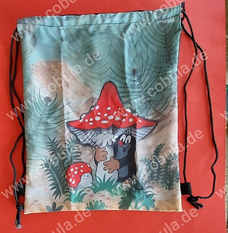 Der kleine Maulwurf Rucksack mit Kordelzug ca.14 x16cm