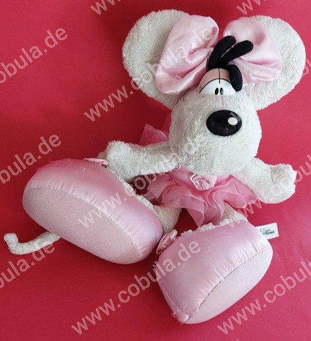 Diddl Maus Ballerina weiß/pink mit Ballettkleid und Schleife ca. 30cm