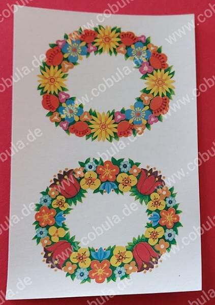 DDR Schiebebilder Abziehbilder Blumenkranz 1132