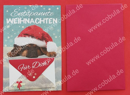 Weihnachtskarte Entspannte Weinachten