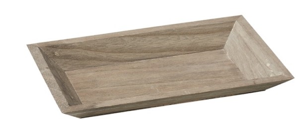 Holztablett Basic grau, 25x16x3cm