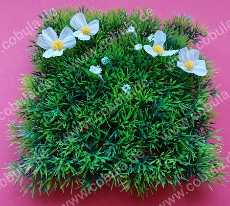 Grasmatte Blumen 15x15