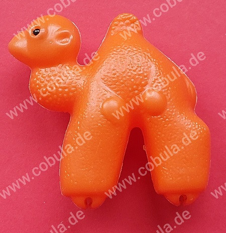 DDR Spielzeug Plastekamel Farbe orange ca. 7cm