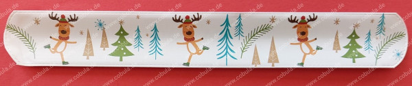 Weihnachts-Slap-Armband Weihnachten Farbe Weiß ca.22cm