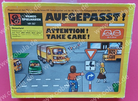 DDR Stempelspiel Famos 567 AUFGEPASST! OVP Vintage