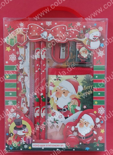 1-teiliges Weihnachts-Set mit Kinder Portemonnaie Farbe rot