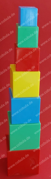 DDR Stapelturm – Vintage Ostalgie Spielzeug (PVC, 7 Würfel) Vintage