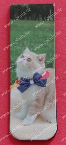 Magnetische Lesezeichen Motiv Katze ca. 2 x 6cm