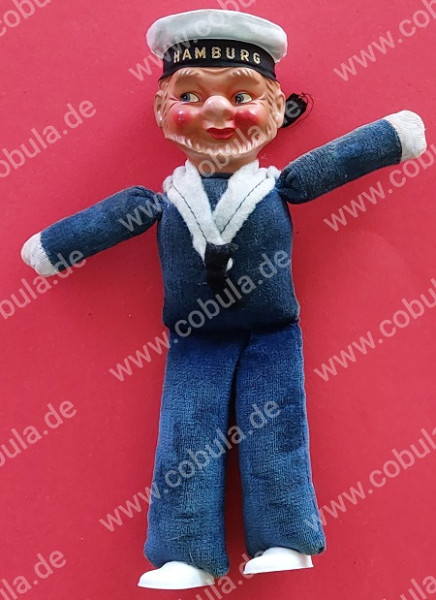 Antike Puppe Matrose Hamburg ca. 20cm Vintage