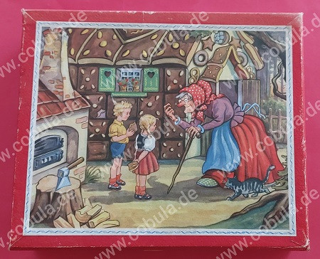 DDR Würfelpuzzle Holz Grimms Märchen in OVP Vintage