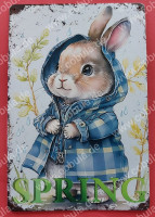 Blechschild Motiv Osterhase ca.30 x 20cm Vintage Blechschild Motiv Osterhase ca.30 x 20cm Vintage