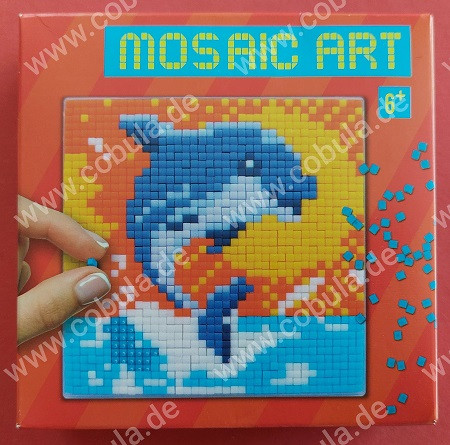 Mosaik Art Bastelset Motiv Delfin (ab 6 Jahre)