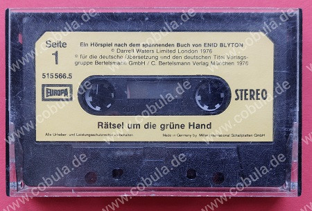 MC Kinderkassette Rätsel um die grüne Hand