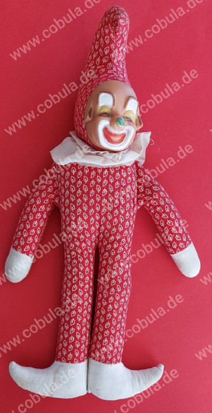 DDR Schlenkerpuppe Clown ca. 42cm Vintage