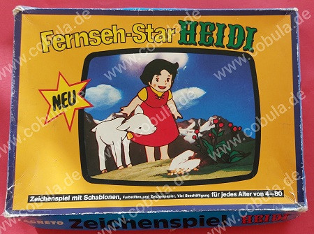 Magneto-Zeichenschablonen Fernseh -Star Heidi OVP