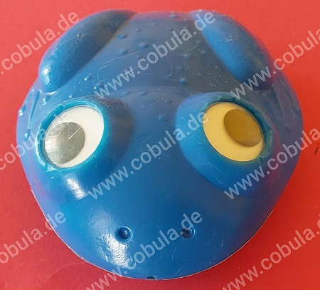 DDR Plastefrosch Badefrosch mit Wackelaugen Farbe Blau Vintage