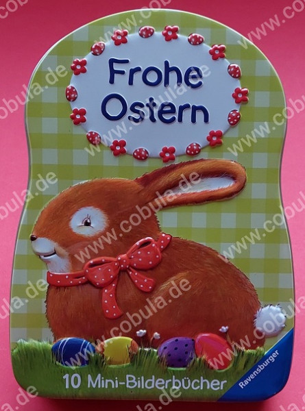 Frohe Ostern - 10 Mini-Bilderbücher in Geschenkdose