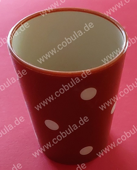 DDR Souvenir Punkt Zahnbecher in der Farbe braun ca.9cm Vintage